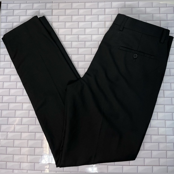 Vinci New York Mens Flat Front Adjustable Dress Pants Size 32x32 Silicone Band - Picture 7 of 11